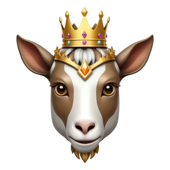 Robotic Goat w/ a kings crown on sticker
