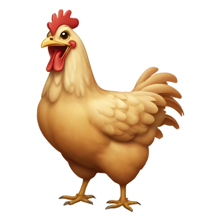 Chicken holding its belly laughing “ha ha ha” sticker
