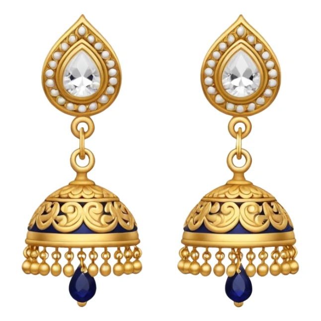 White little Jhumka emoji sticker