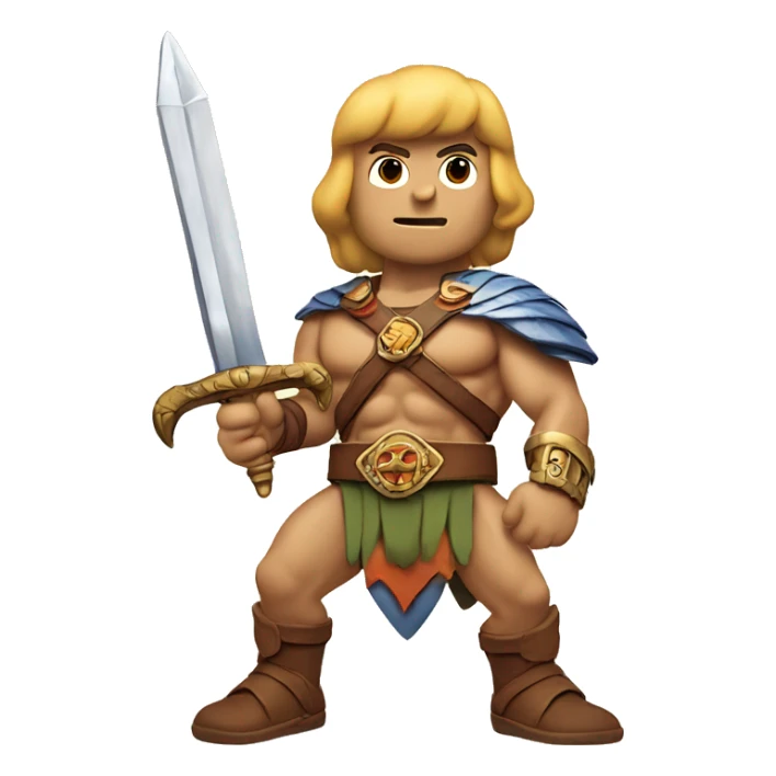 Heman from masters of the universe holding his sword sticker