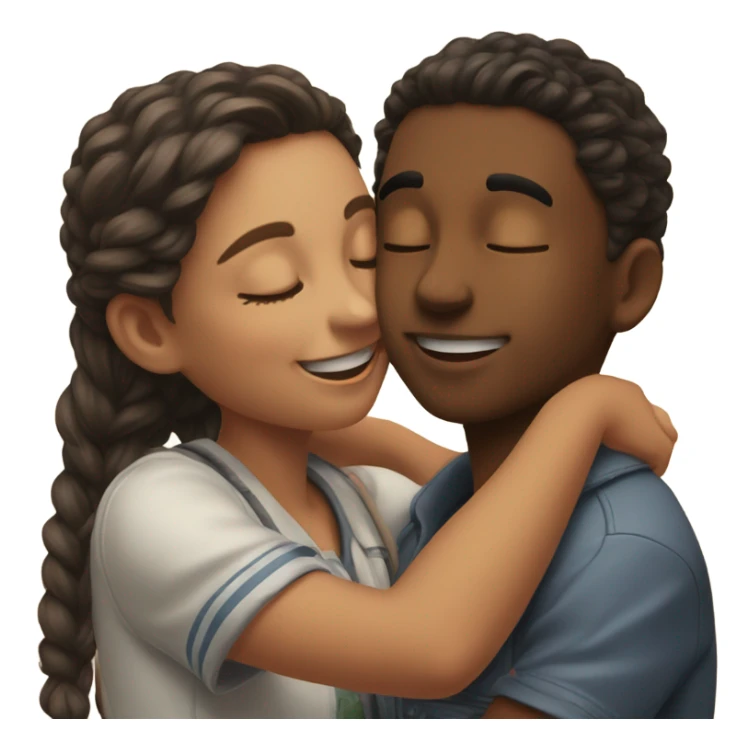 Boy kissing girl sticker