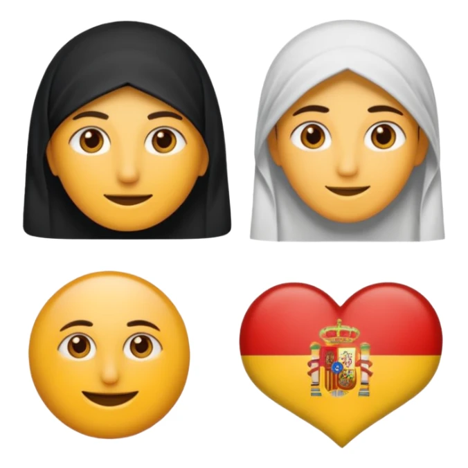 
symbol translation from Arabic to Spanish, that shows one caracter from each language sticker