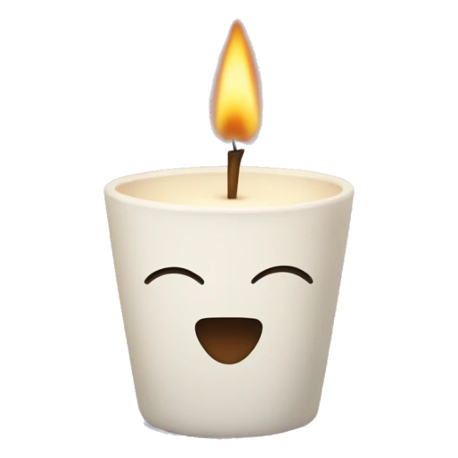 candle in cup sticker