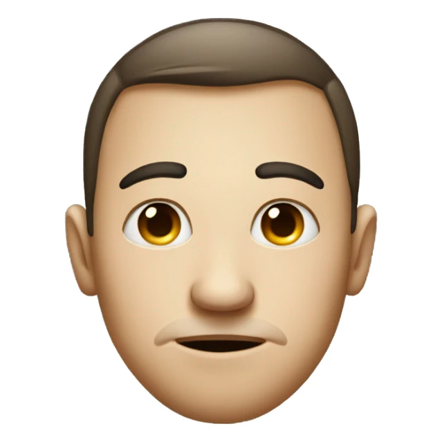 person making a side eye face kinda like the moon face emoji  sticker