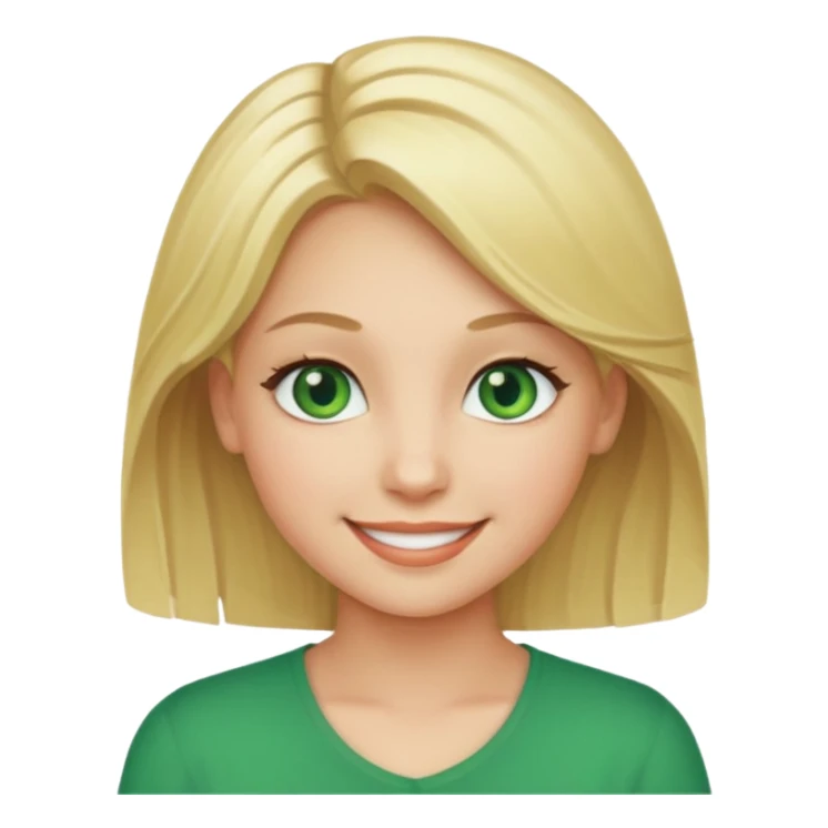 Girl blonde Green eyes sticker