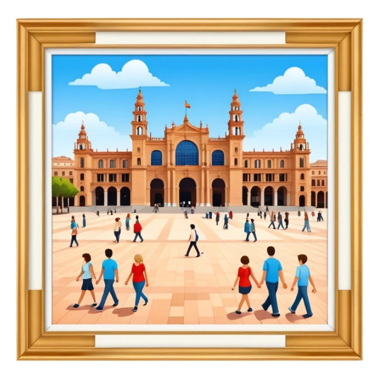 Cinematic Realistic Plaza de España Emoji  sticker