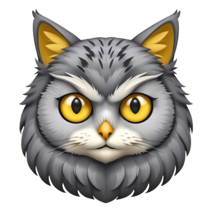 Give it a cat head with a owl body sticker