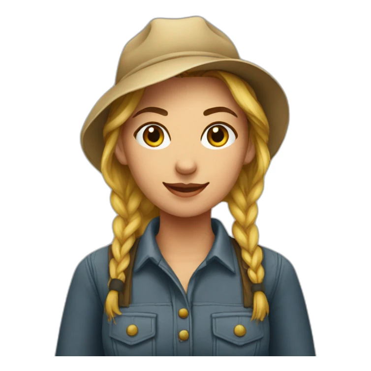 a young woman farmer sticker