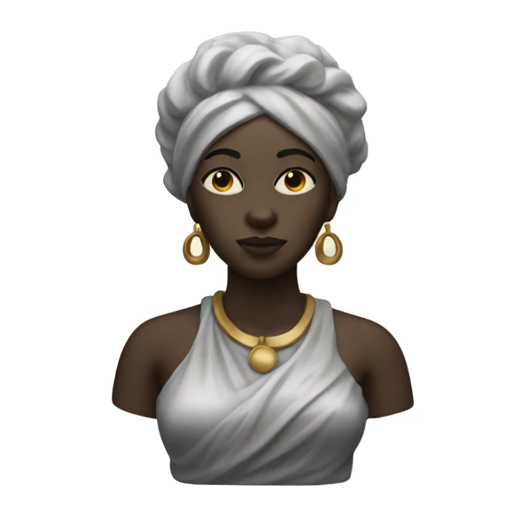 Marble statue of black woman sticker