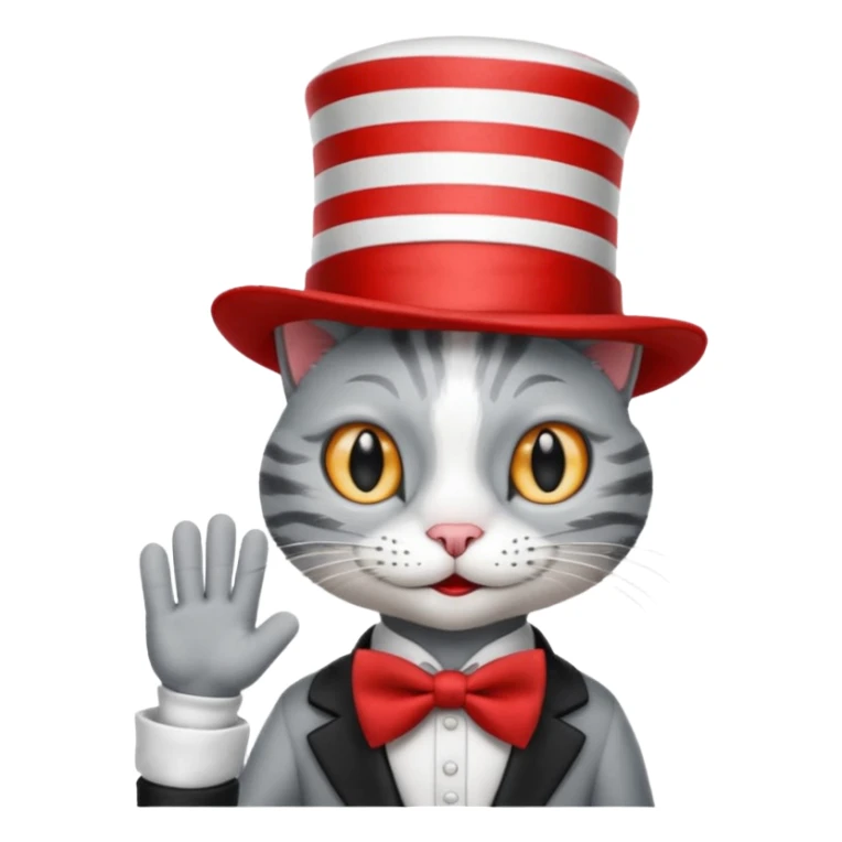 cat in the hat sticker