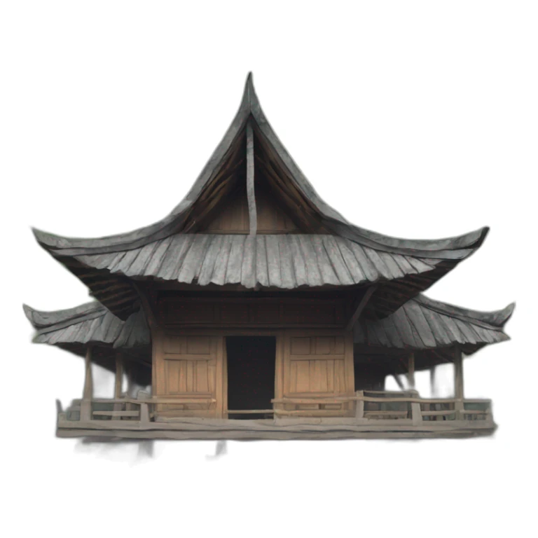 batak toba roof architecture sticker