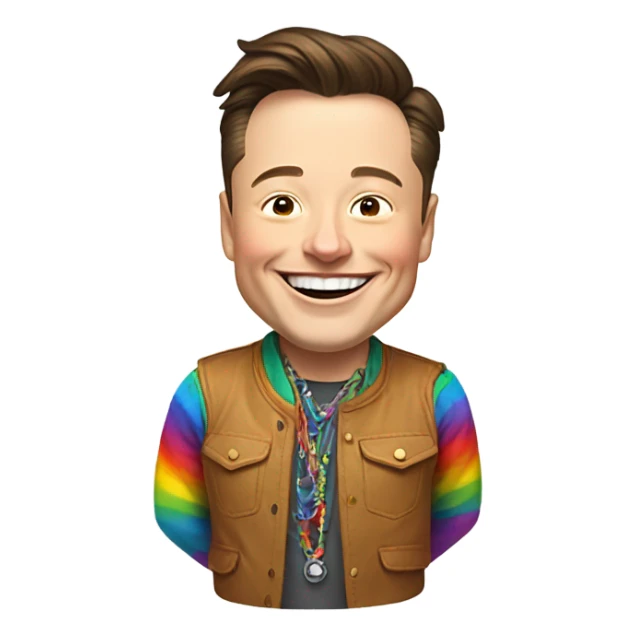 gay elon musk sticker