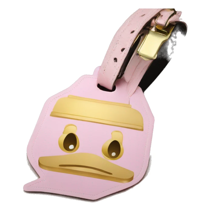 Light pink and gold luggage tag sticker