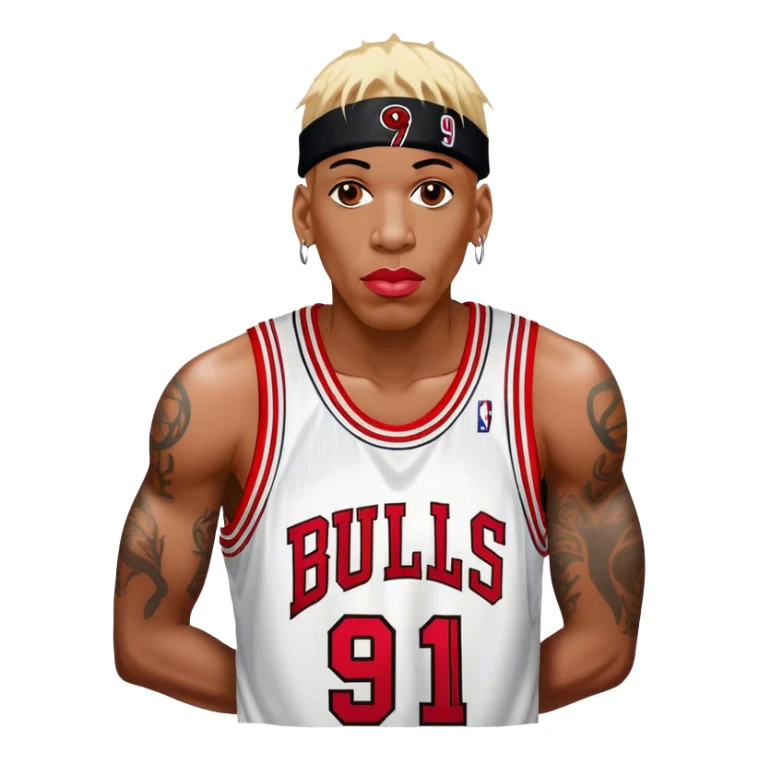 Dennis Rodman Chicago bulls #91 sticker