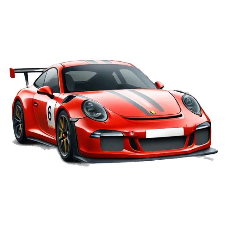 red porsche gt3r emoji sticker