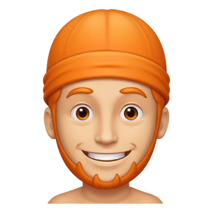 Сделай эмодзи с лицом Трампа у которого на голове большой член  sticker