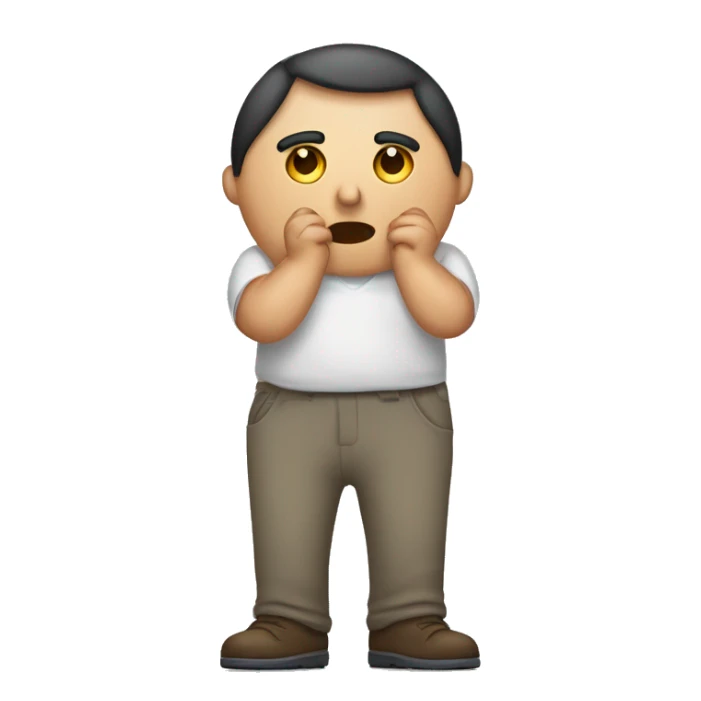 pantalón personificado triste con esposas en las manos sticker