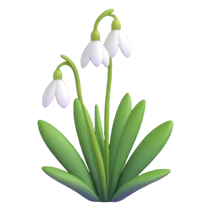 snowdrop flower sticker
