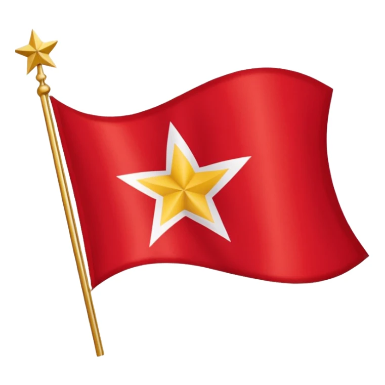 Bandeira do Pará em cor vermelho e uma listra banca na vertical e uma estrela dourada no centro sticker