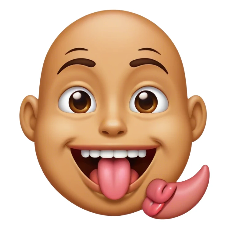 smirk messing with you tongue sticker