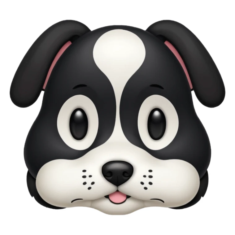 Dumb dog black floppy ears and white sticker