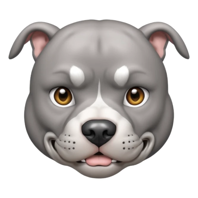 silver pitbull grey eyes sticker