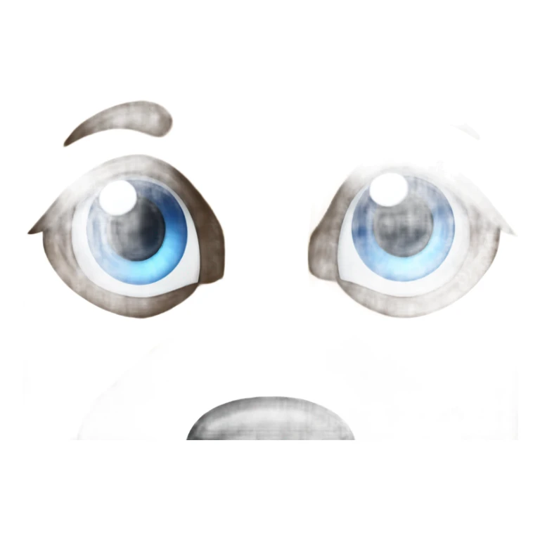 light brown and white husky with long eyelashes, one blue eye  sticker