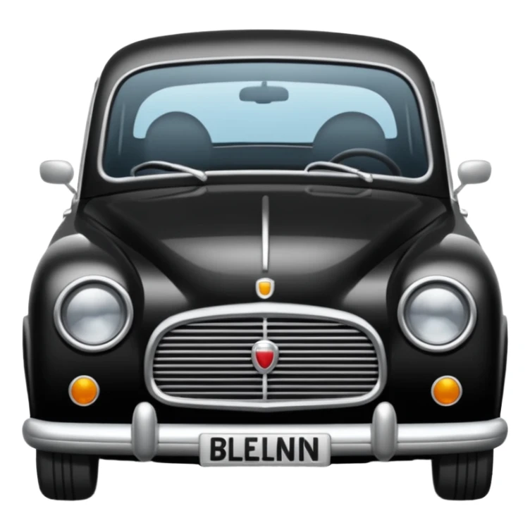 Crée-moi une voiture noire, berline, très classe sticker
