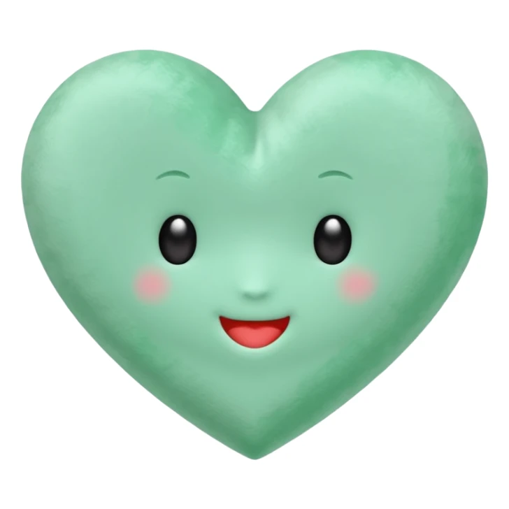 heart with a velvet mint center sticker