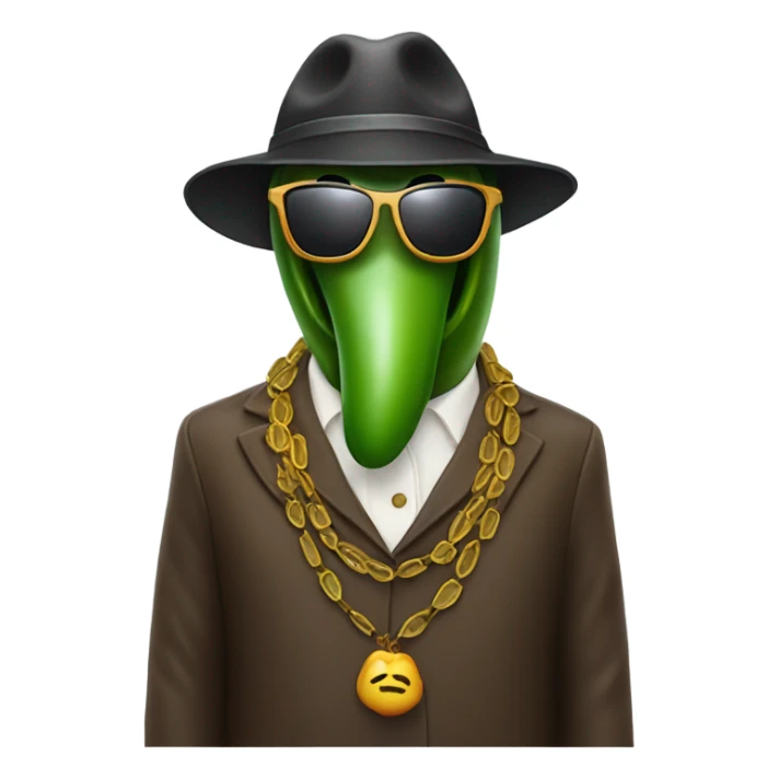 pepper with Mantel and sunglasses and necklace sticker