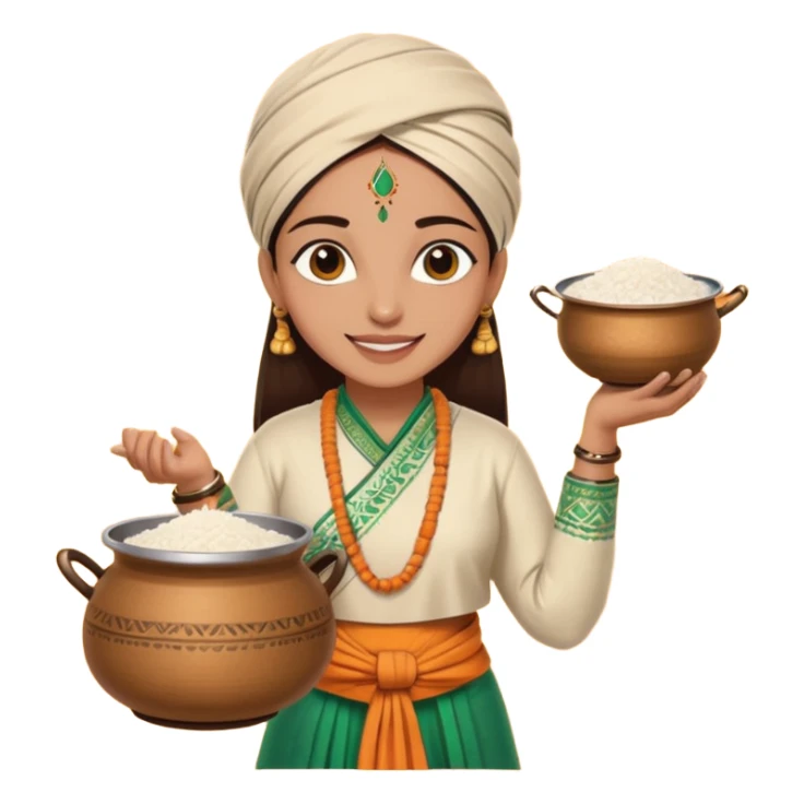 Emoji about Indian festival pongal  sticker
