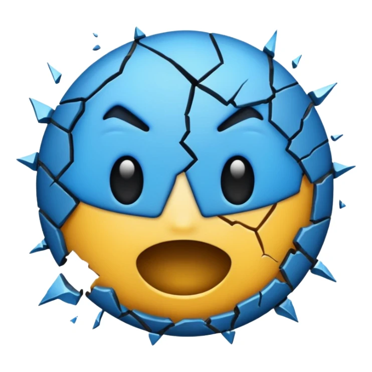 Emoji for Big damage, at guild bosses,  iconic, with blue and black theme sticker