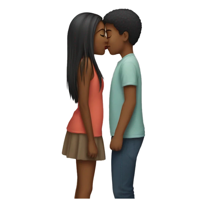 girl kiss boy sticker