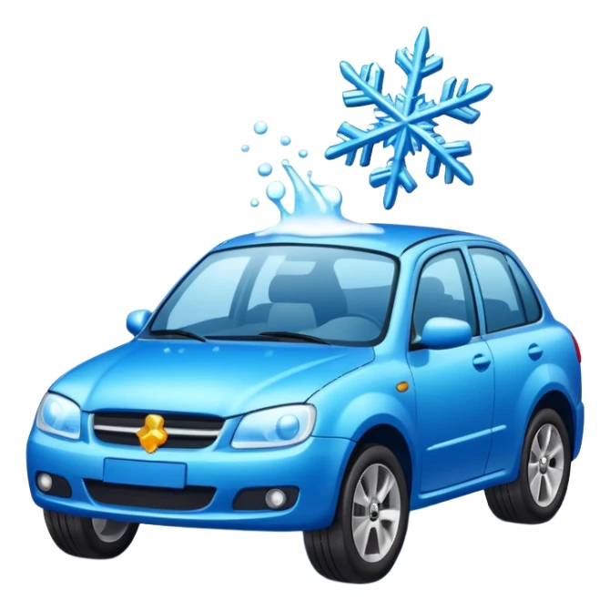 antifreeze car product, snowflake icon sticker