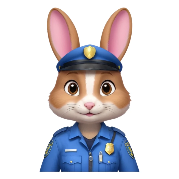 judy hopps with police suit from zootopia, Disney sticker