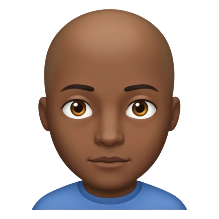 CJ From the game GTA SAN ANDRES Bald, straight jaw and slightly thick eyebrows sticker