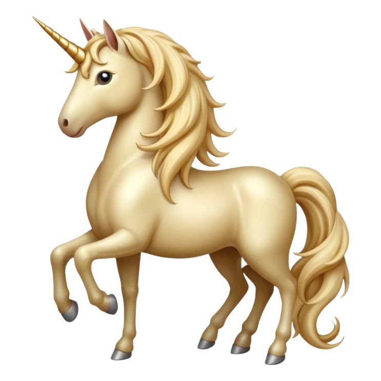 Beige unicorn sticker