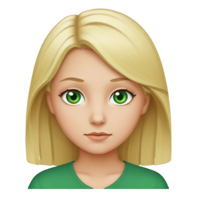 Girl blonde Green eyes sticker