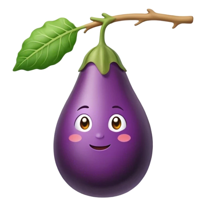 Une aubergine dans une pêche qui goutte sticker
