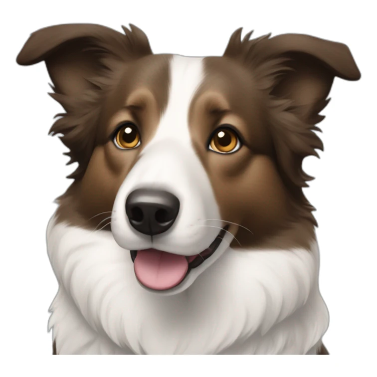 border collie mixed with corgi only face and with only black and white hair sticker