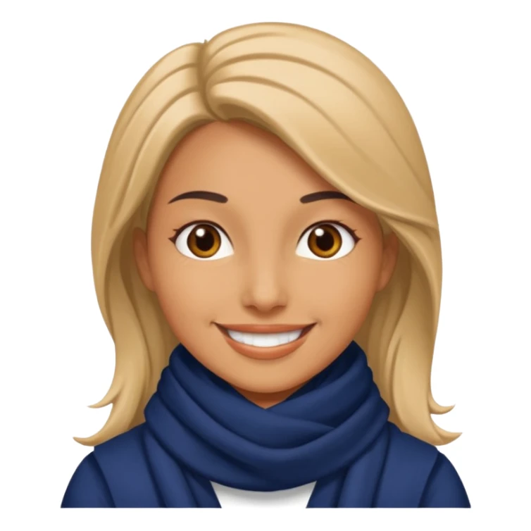 Woman with navy scarf. sticker