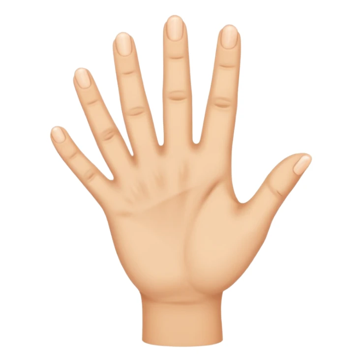 hand showing index and little finger sticker