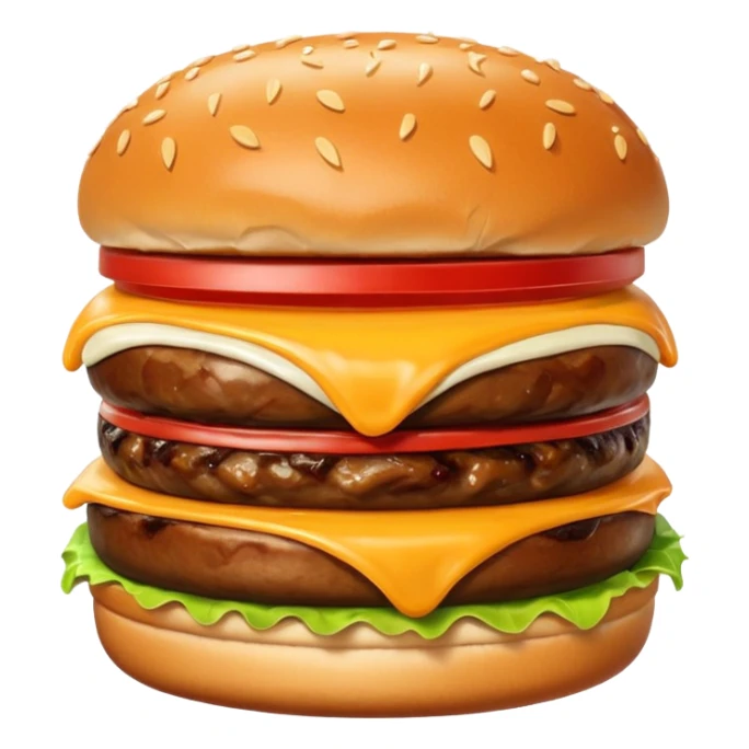 burger from Quick with soft bun, steak, cheese, sauce sticker