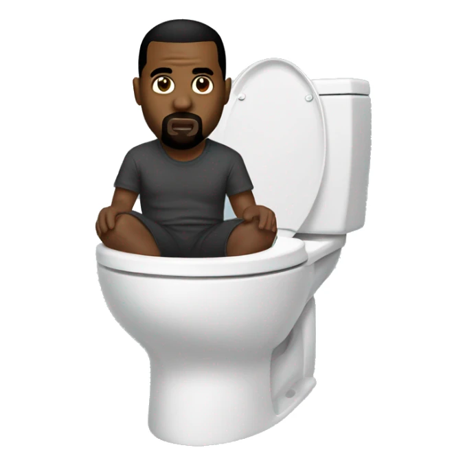 Kanye west skibidi toilet sticker