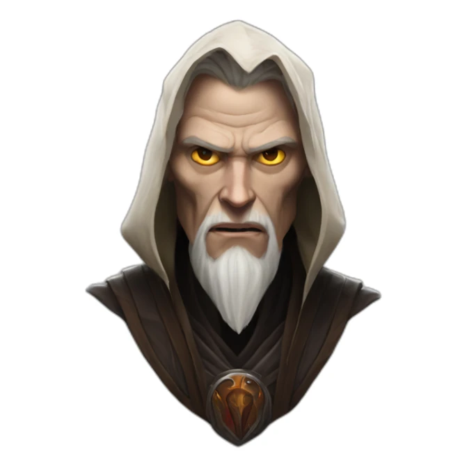 hyperrealist sith jedi in world of warcraft sticker