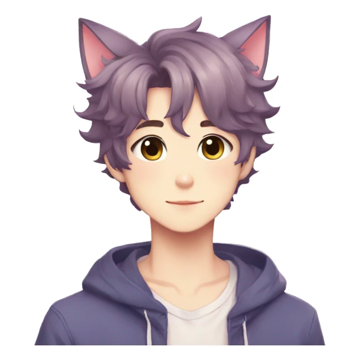 Cute Attractive Gorgeous Kawaii Pastel Anime Catboy sticker