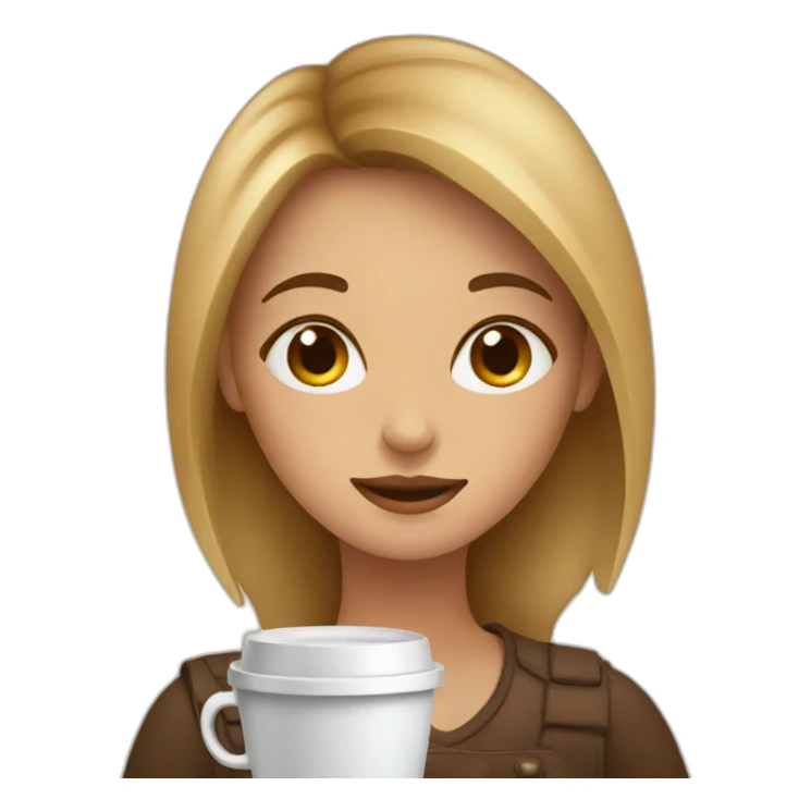 girl and coffee sticker