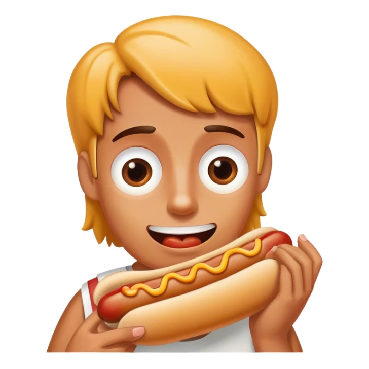 dashing eating hotdog  sticker