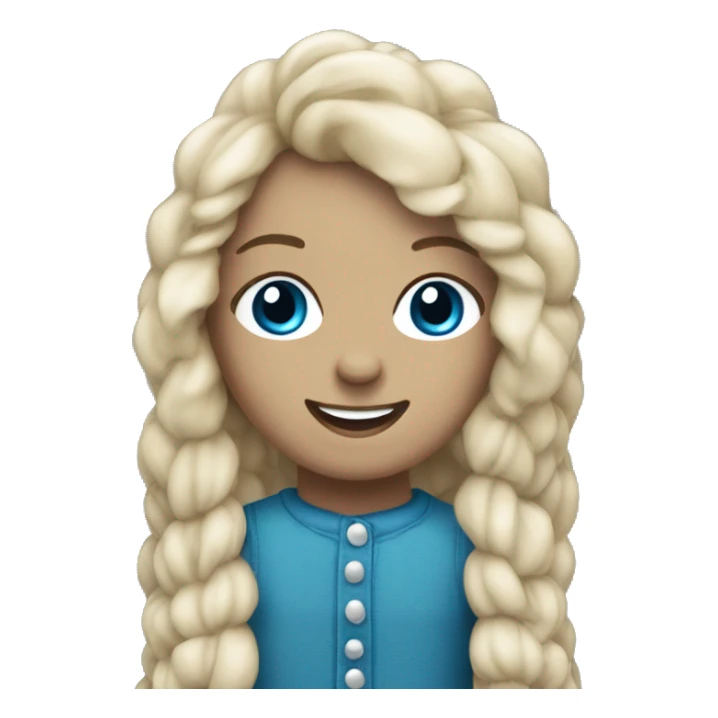 Sealpoint rag doll with dark face and blue eyes smiling sticker