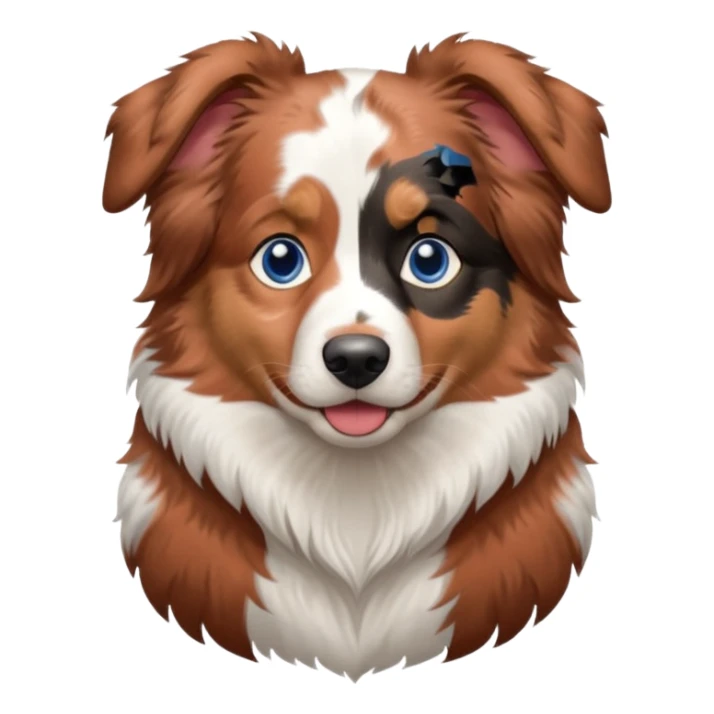 Red merle australian shepherd with blue eyes sticker